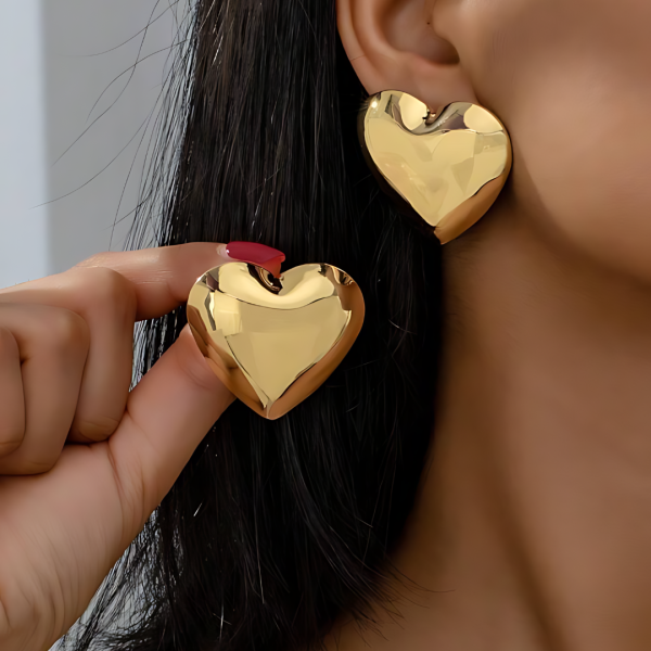 Heart Shaped Stud Earrings